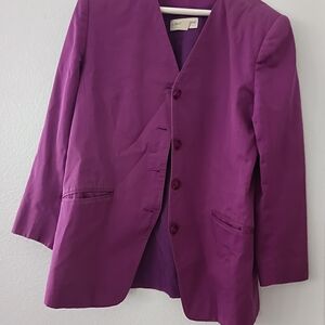 Liz Claiborne Rich Purple Blazer And Matching Pants.